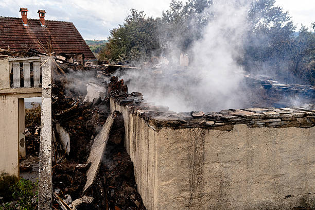 Professional Fire Damage Repair technician working in Bluemont, VA